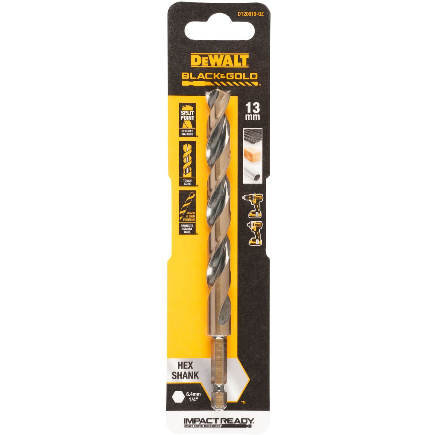 ������ �� ������� EXTREME IMPACT Black & Gold DeWALT DT20619 