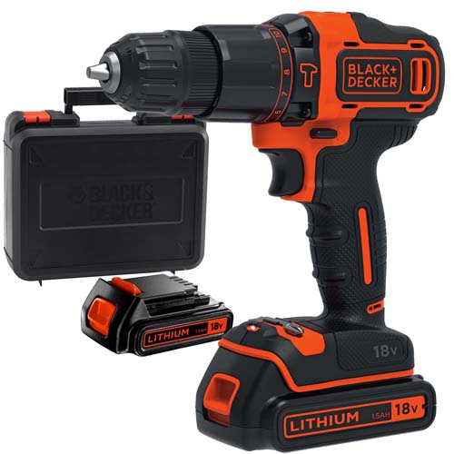 ���������� BLACK&DECKER BDCHD18KB, �������, 18V, 30��, Li-Ion, 2���. 