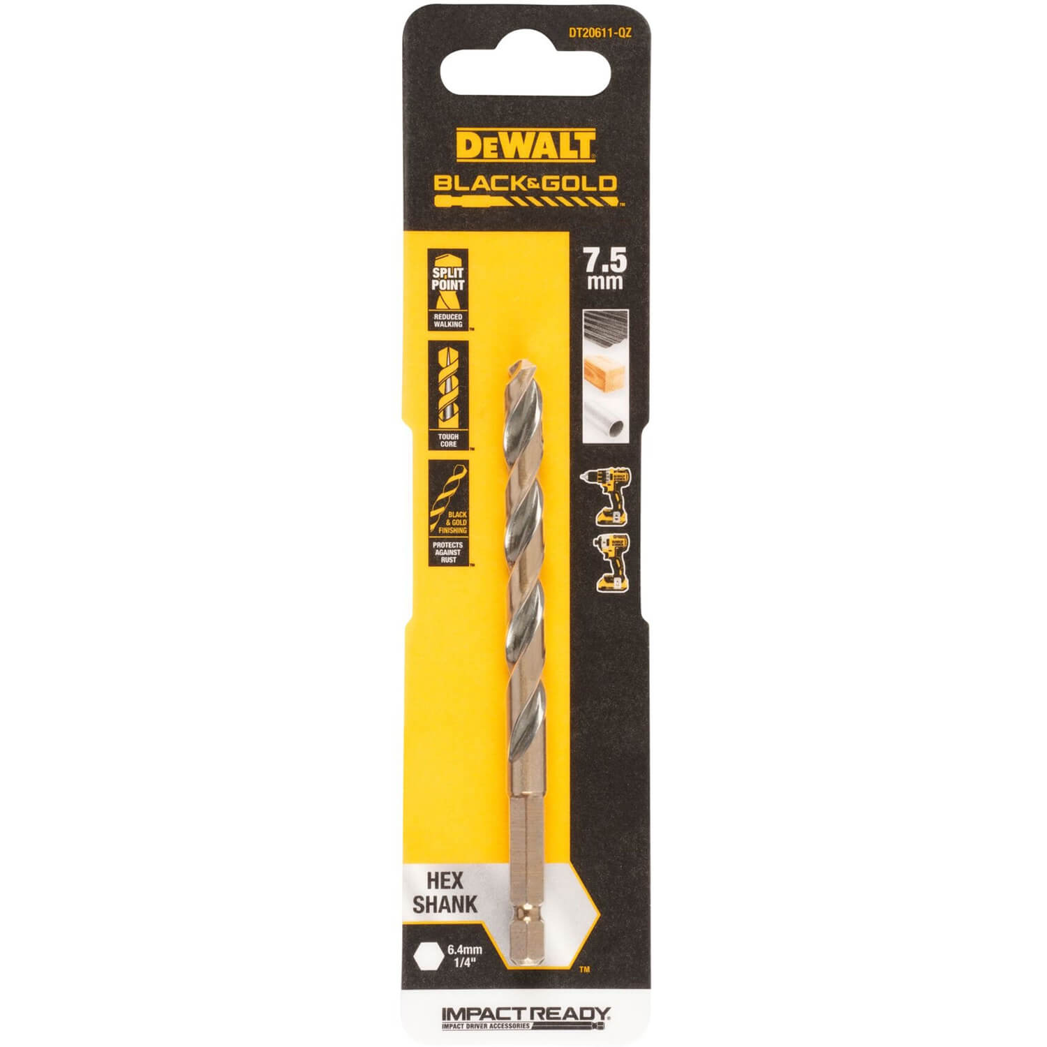 ������ �� ������� EXTREME IMPACT Black & Gold DeWALT DT20611 