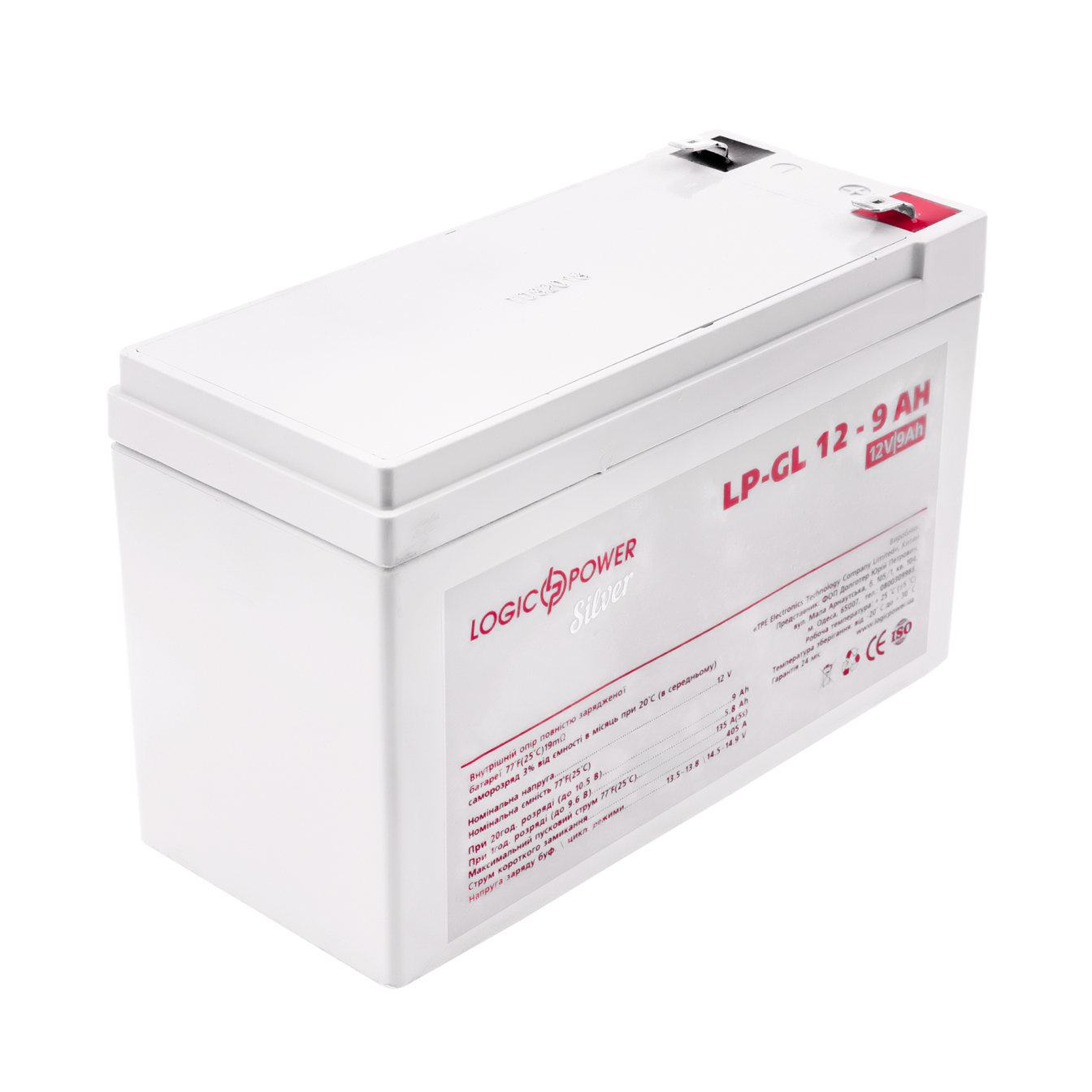 ����������� ������� LP-GL 12V - 9 Ah Silver 
