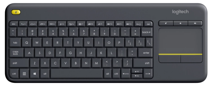 ��������� LOGITECH Wireless Touch K400 Plus, US, Black (920-007145) 