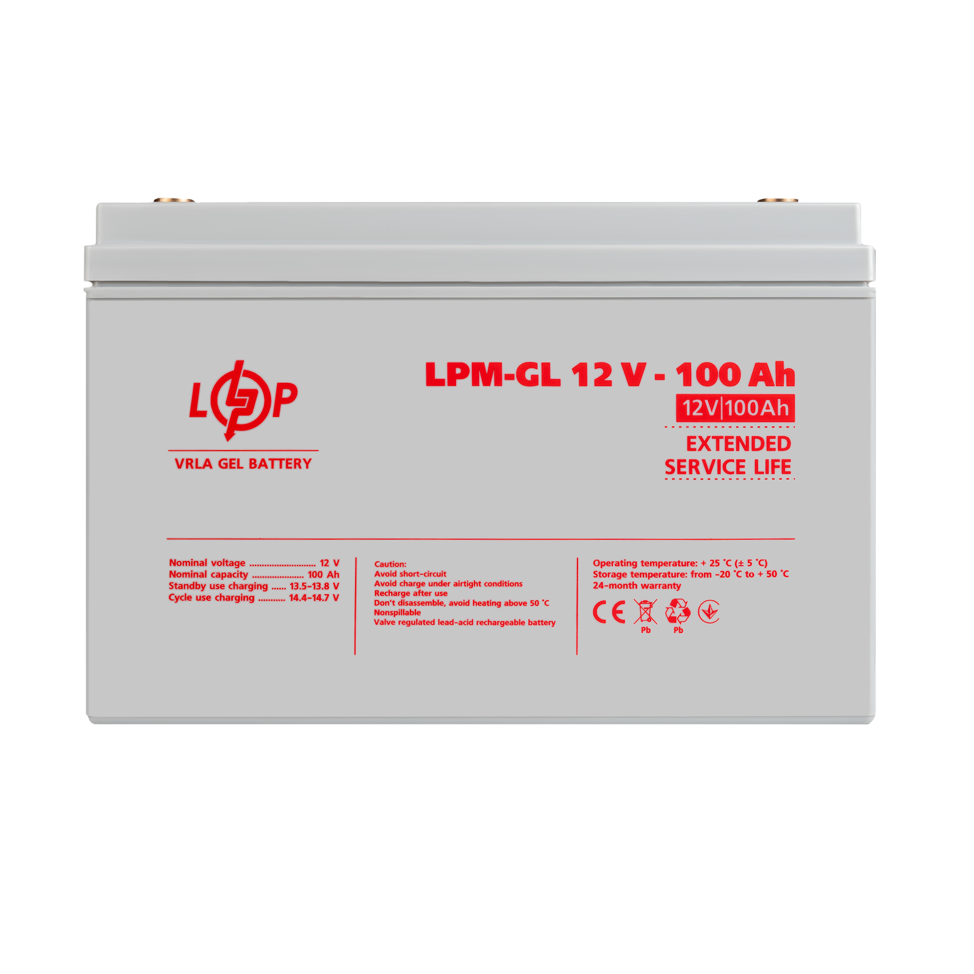 ����������� ������� LPM-GL 12V - 100 Ah 