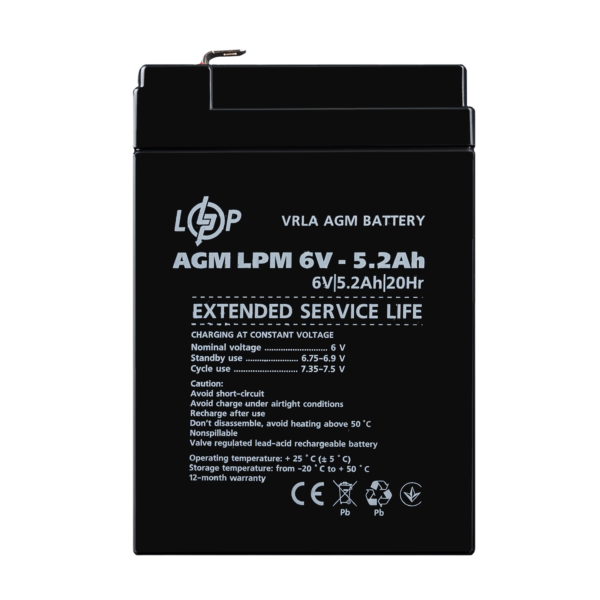 ����������� AGM LPM 6V - 5.2 Ah 