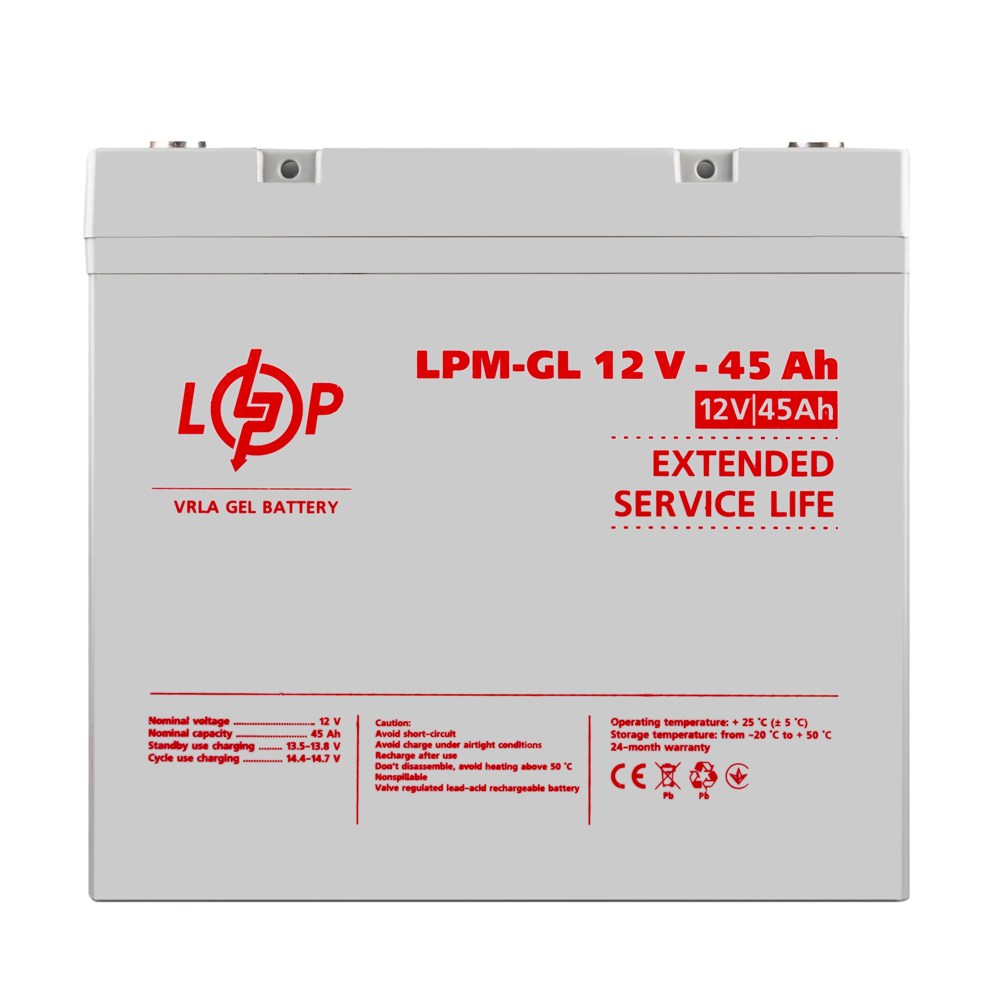 ����������� ������� LPM-GL 12V - 45 Ah 