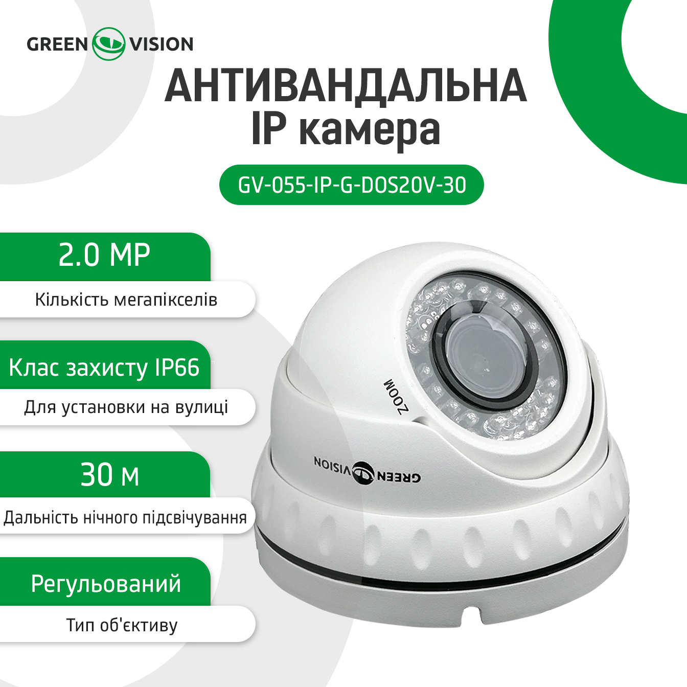 �������������� IP ������ GV-055-IP-G-DOS20V-30 