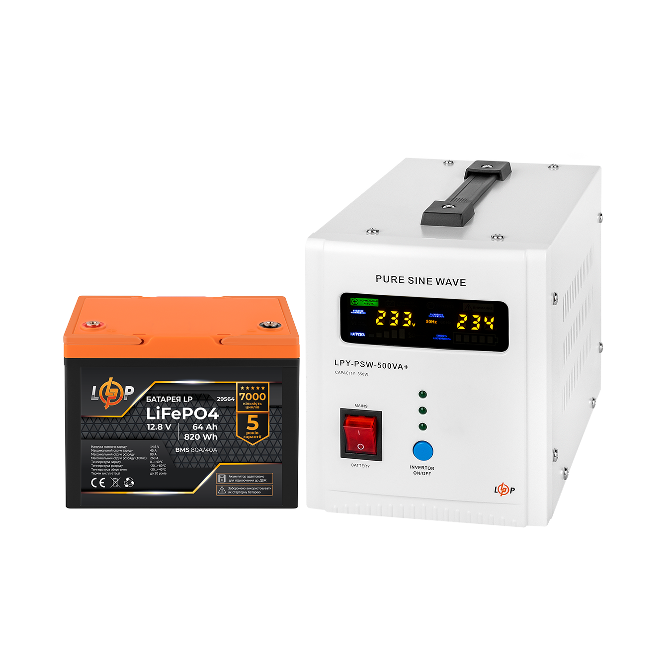 �������� ���������� ������� LogicPower B500 + �������� (LiFePO4) ������� 819 Wh 