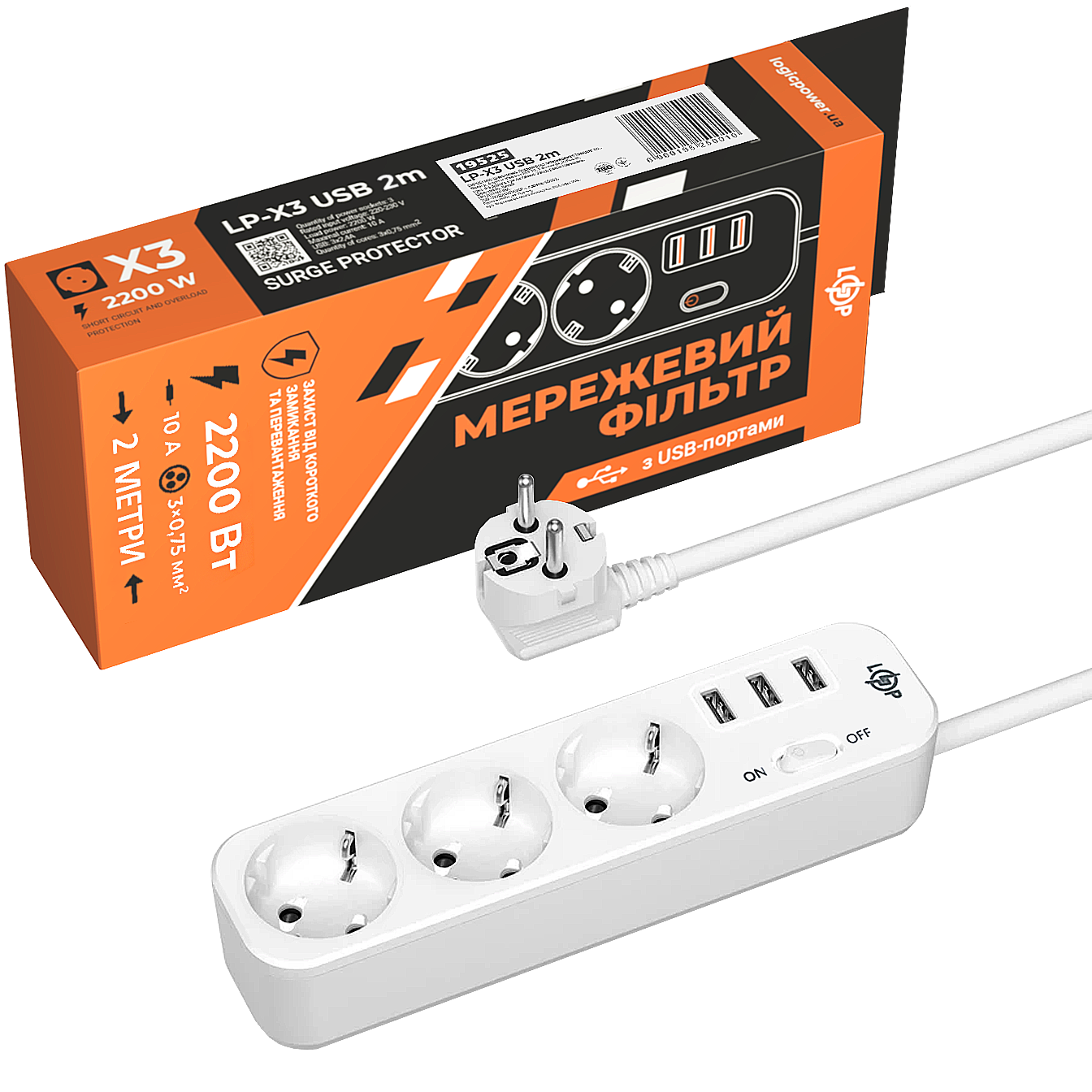 ������� ������ PREMIUM LP-X3 USB 2 � White (2200��) 