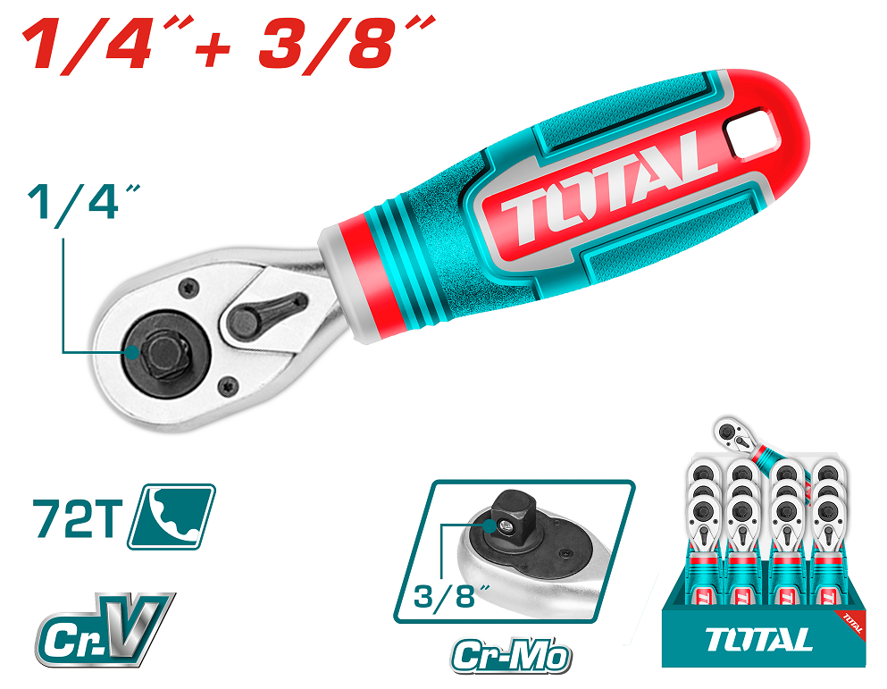 ���� TOTAL THT1061438 �������� 1/4"+3/8", 140 ��. 