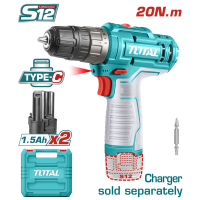 ���������� TOTAL TDLI12202 12�, Li-Ion, 2��.,��������� � Type-C, ��� �� 