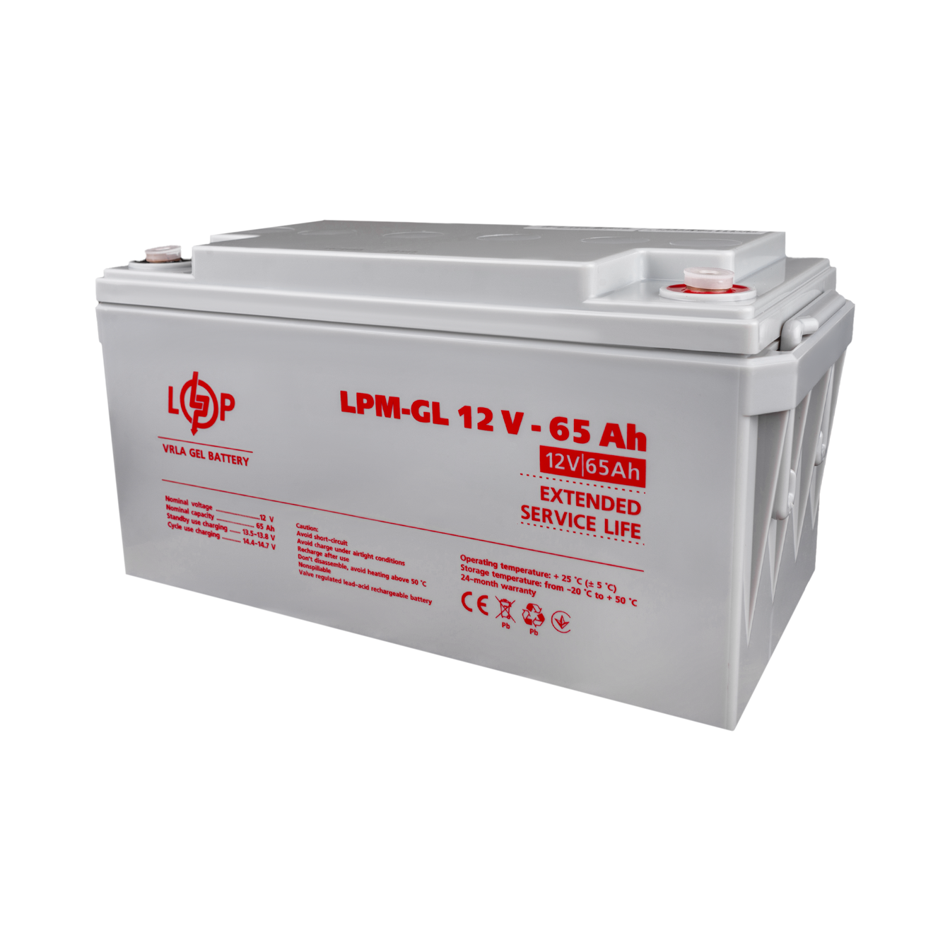 ����������� ������� LPM-GL 12V - 65 Ah 