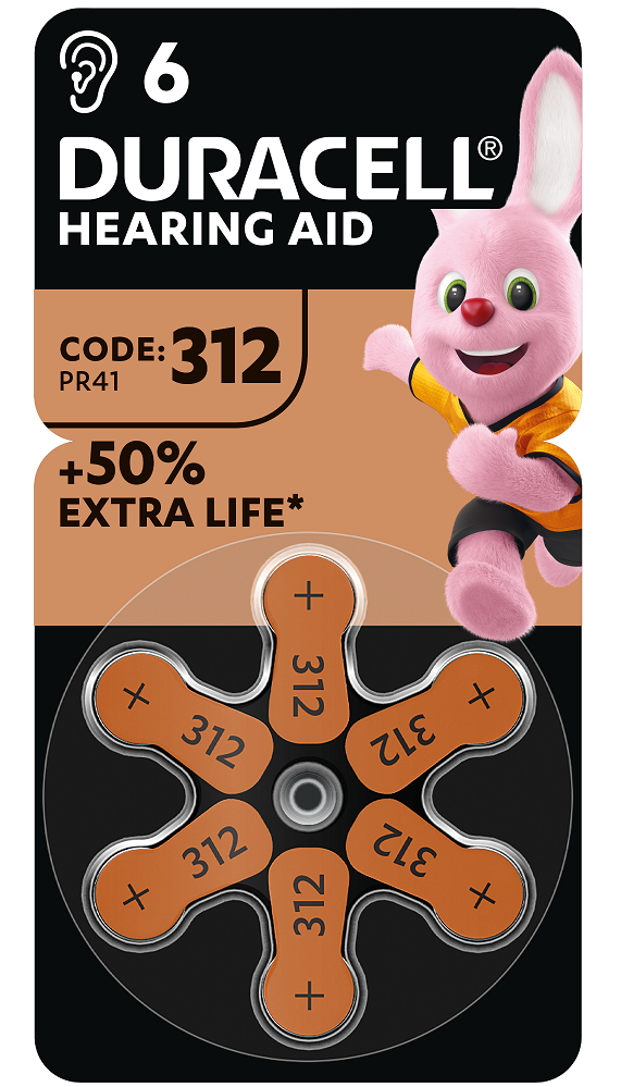 ��������� DURACELL HA 312 ��. 6 ��. 