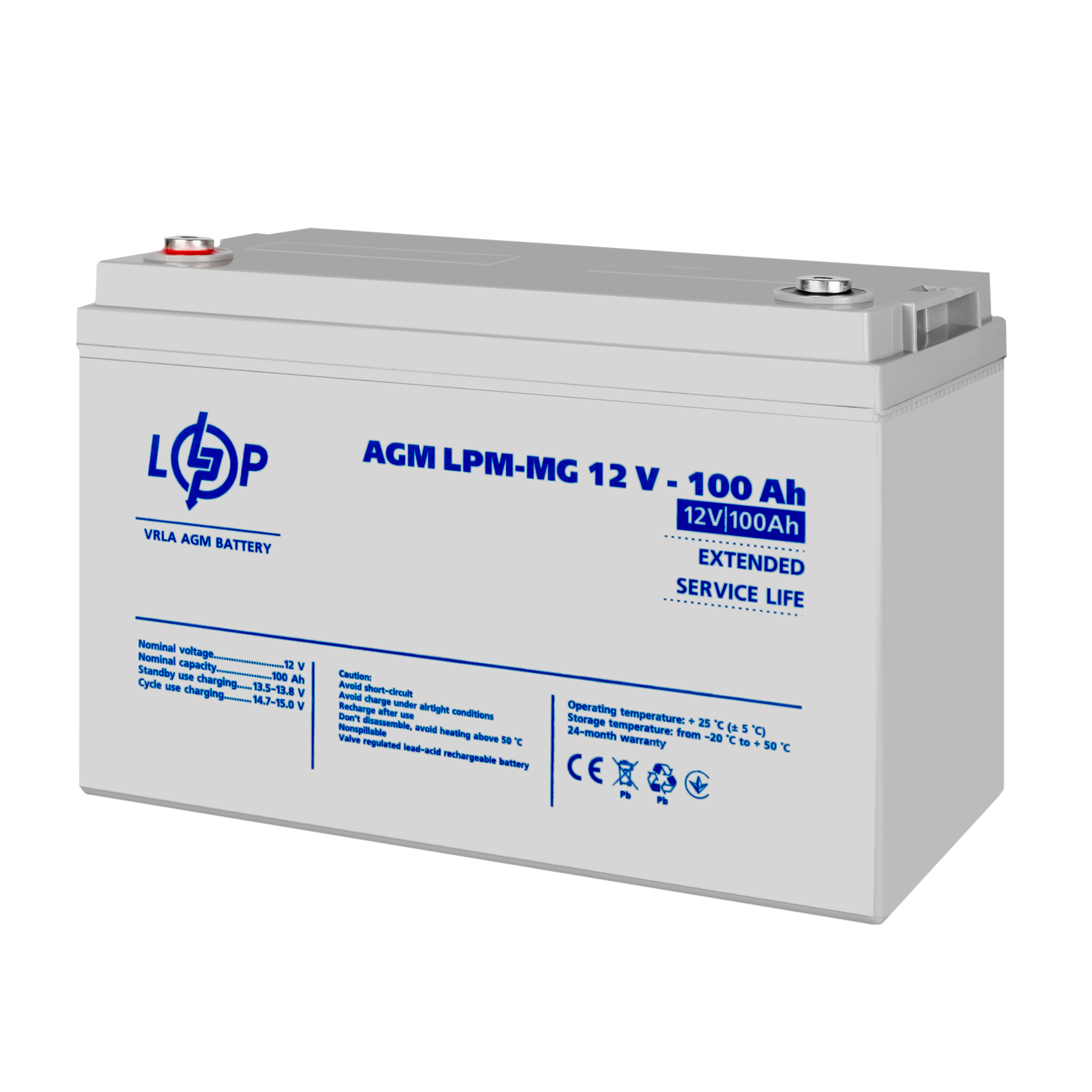 ����������� ������������� LPM-MG 12V - 100 Ah 