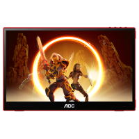 ���i��� TFT AOC 15.6" 16G3 IPS FHD 144Hz HDMI USB-C MM Gaming Portable Black/Red 