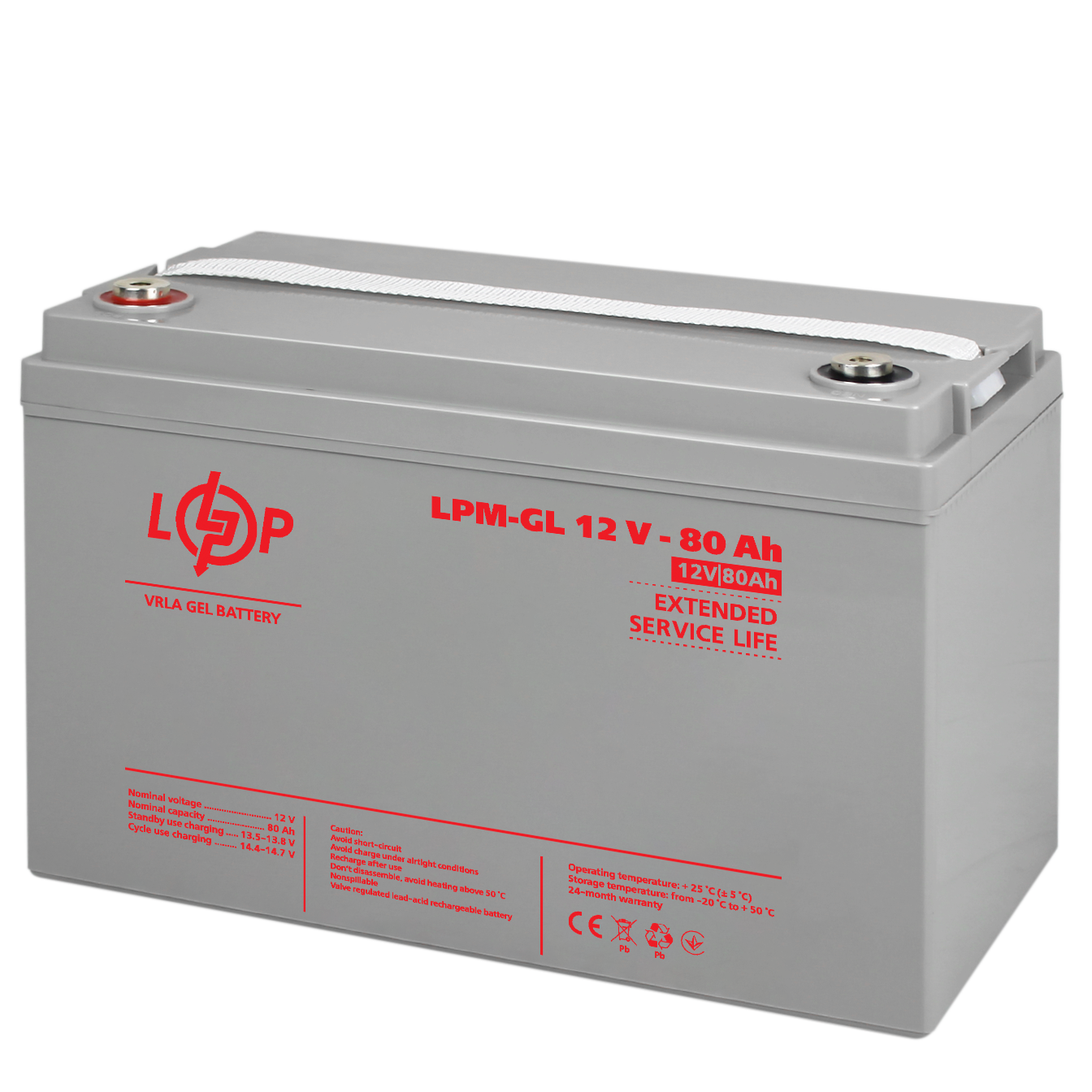����������� ������� LPM-GL 12V - 80 Ah 