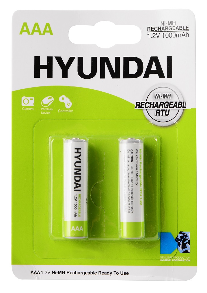 ���������� HYUNDAI HR03 1000Mah 2pcs/card 