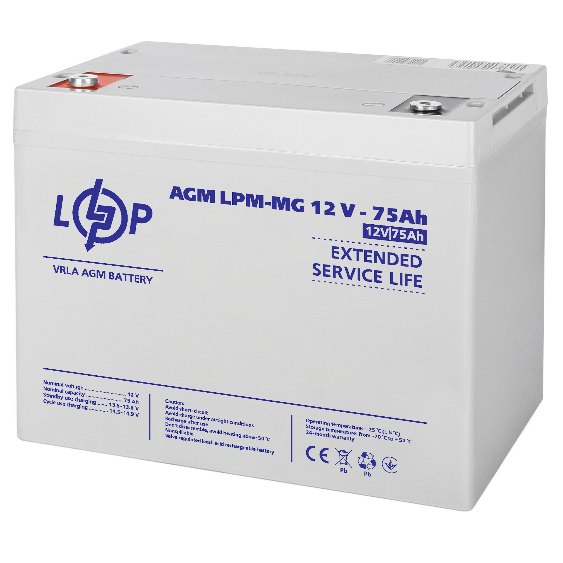 ����������� ������������� LPM-MG 12V - 75 Ah 