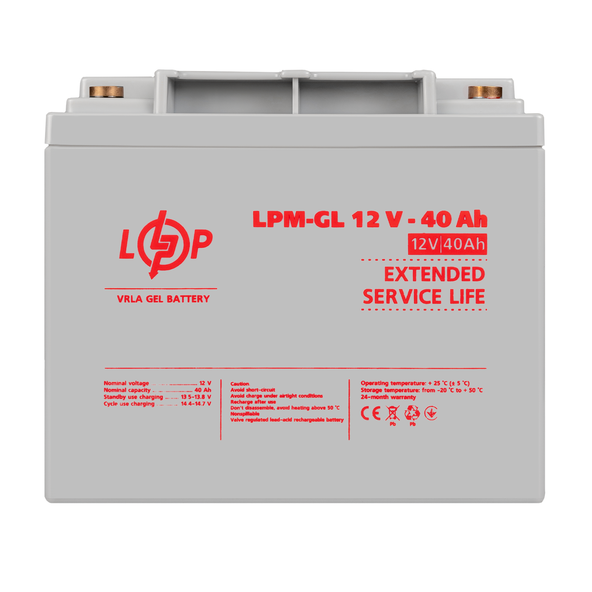 ����������� ������� LPM-GL 12V - 40 Ah 