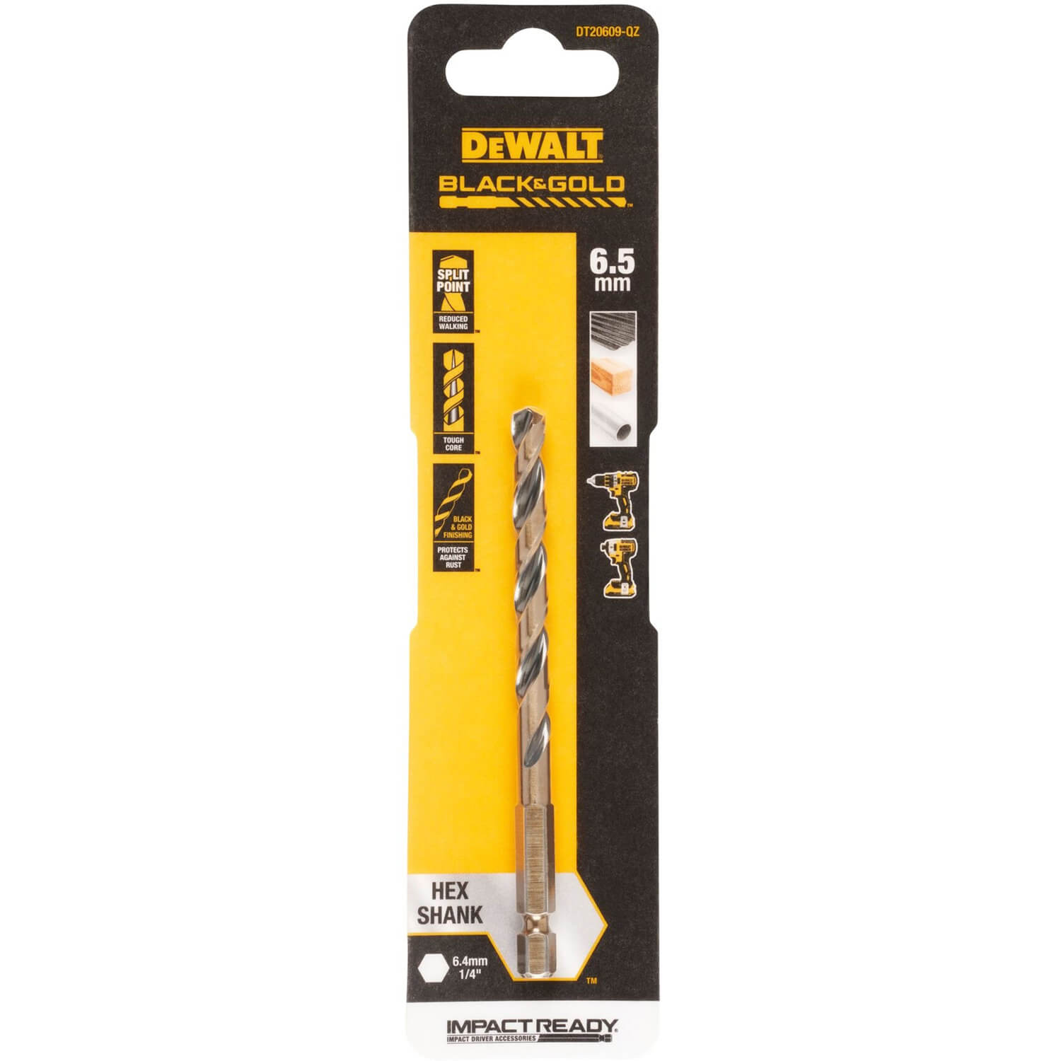 ������ �� ������� EXTREME IMPACT Black & Gold DeWALT DT20609 
