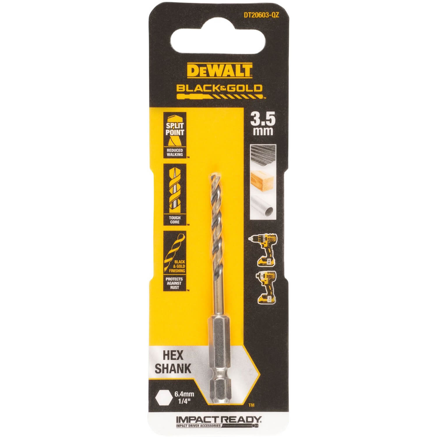 ������ �� ������� EXTREME IMPACT Black & Gold DeWALT DT20603 