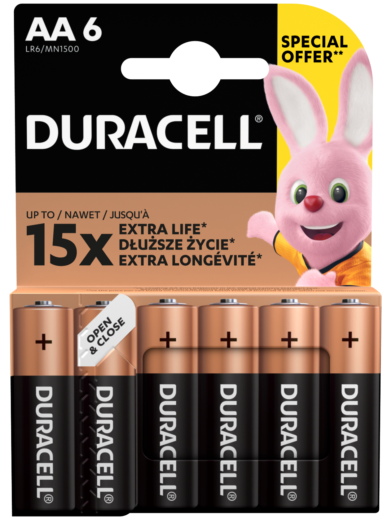 ��������� DURACELL LR06 MN1500 1x6 ��. 