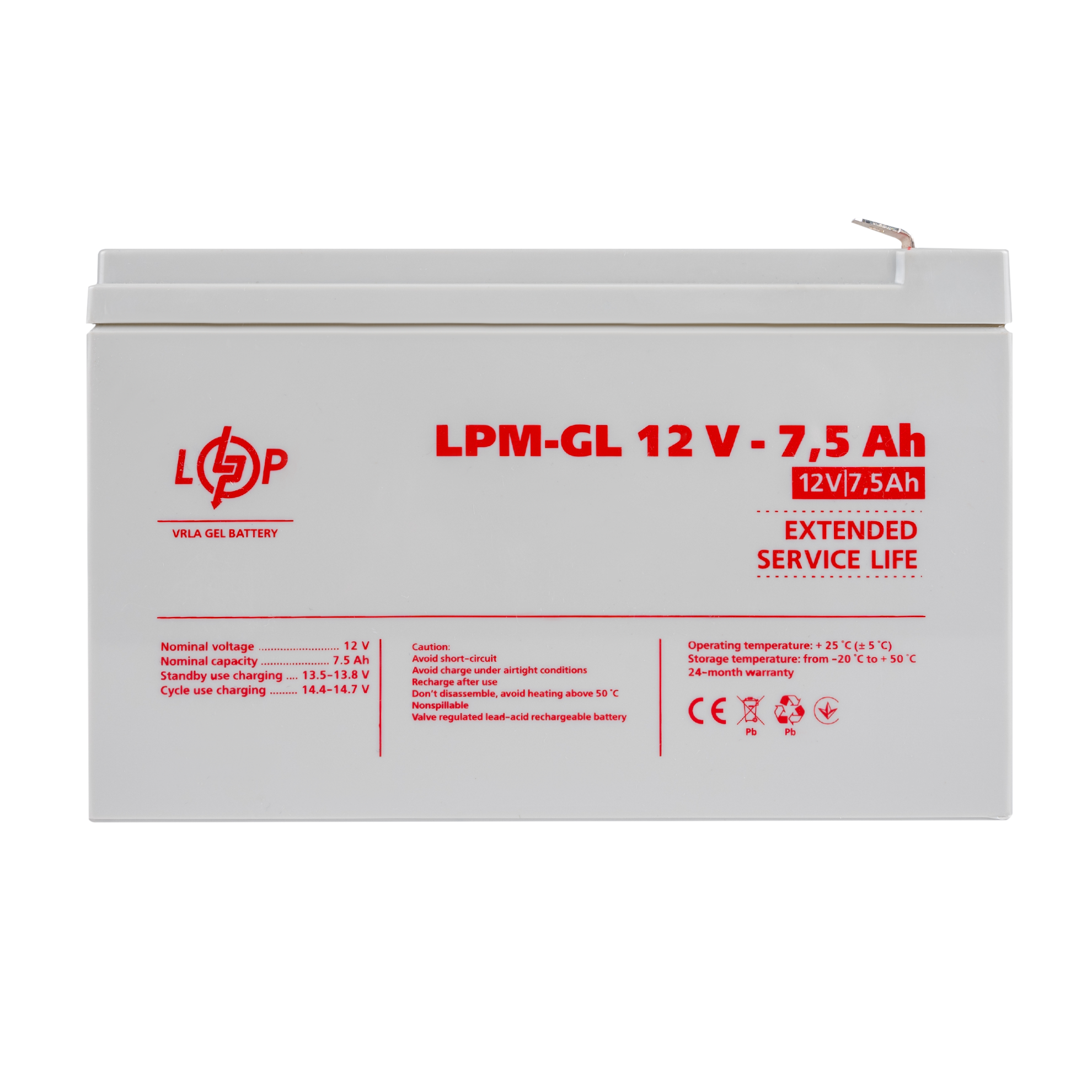 ����������� ������� LPM-GL 12V - 7.5 Ah 