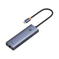 USB Hub Baseus Flite 7-Port Type-C to HDMI4K 60Hz*1+USB3.0*2+PD*1+RJ45*1+SD/TF3.0*1 C���� 