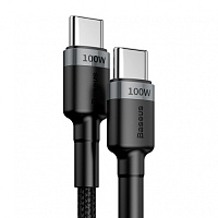 ������ Baseus Cafule Type-C to Type-C PD2.0 100W 5A 20V 2M ������/����� (CATKLF-ALG1) 